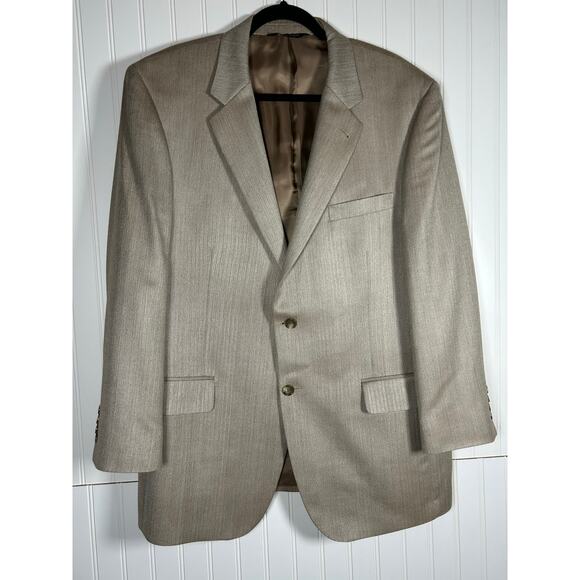 JOS. A. BANK SILK & CAMEL HAIR SPORT COAT jacket, blazer  44 Beige Tan - Picture 1 of 14